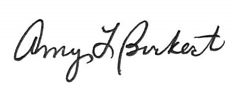 Image of Amy Burkert's signature